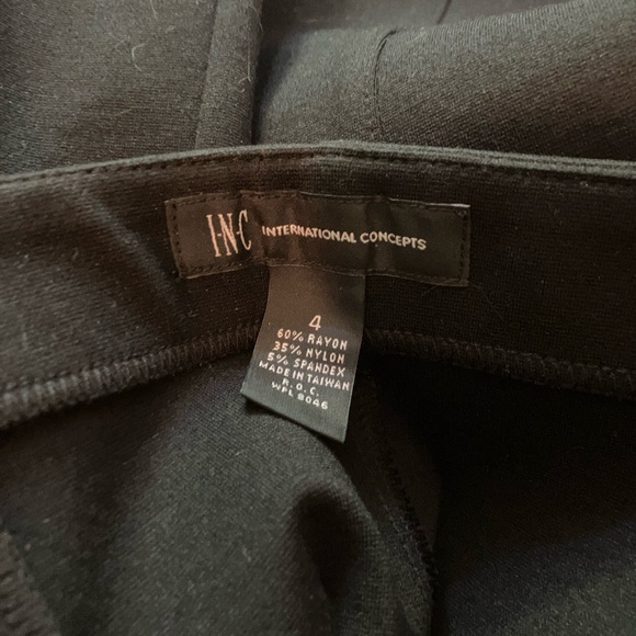Women’s Macy’s Essentials INC Deep Black Stretch Pencil Skirt 4 NWT - Picture 4 of 4